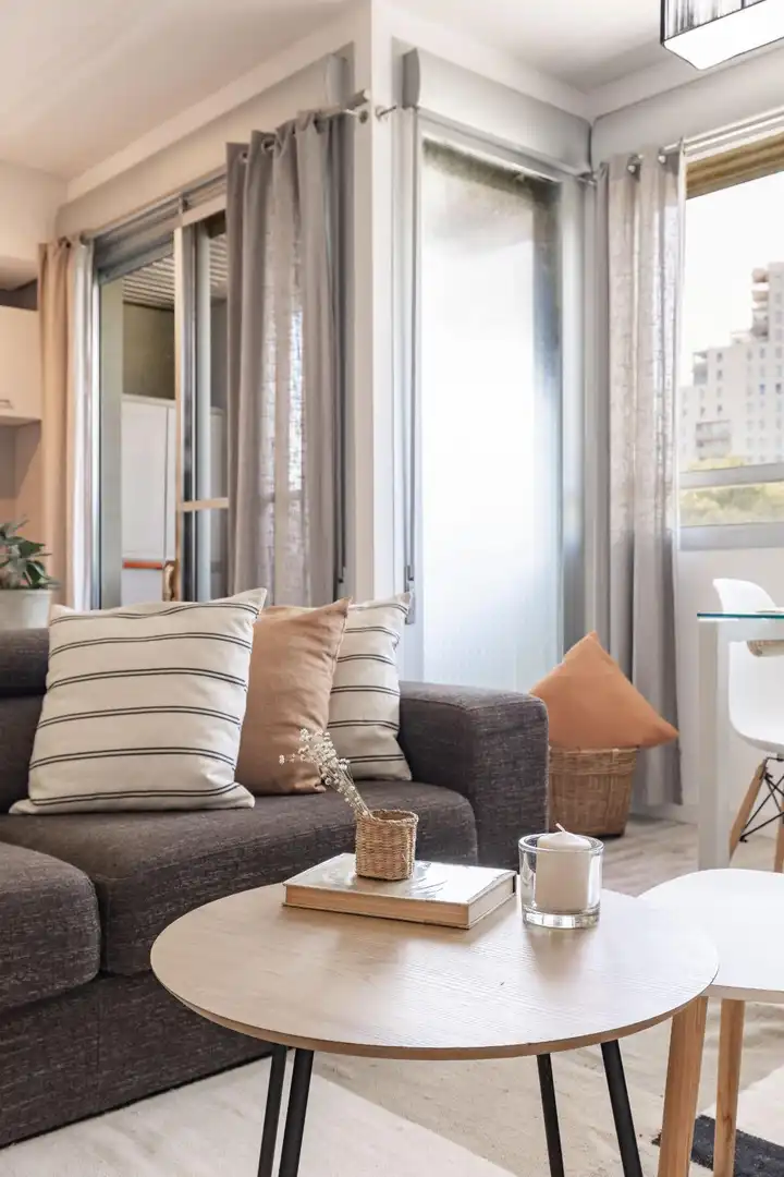 Sala d'estar de Pis en venda en Valencia amb Aire condicionat, Jardí privat i Parquet