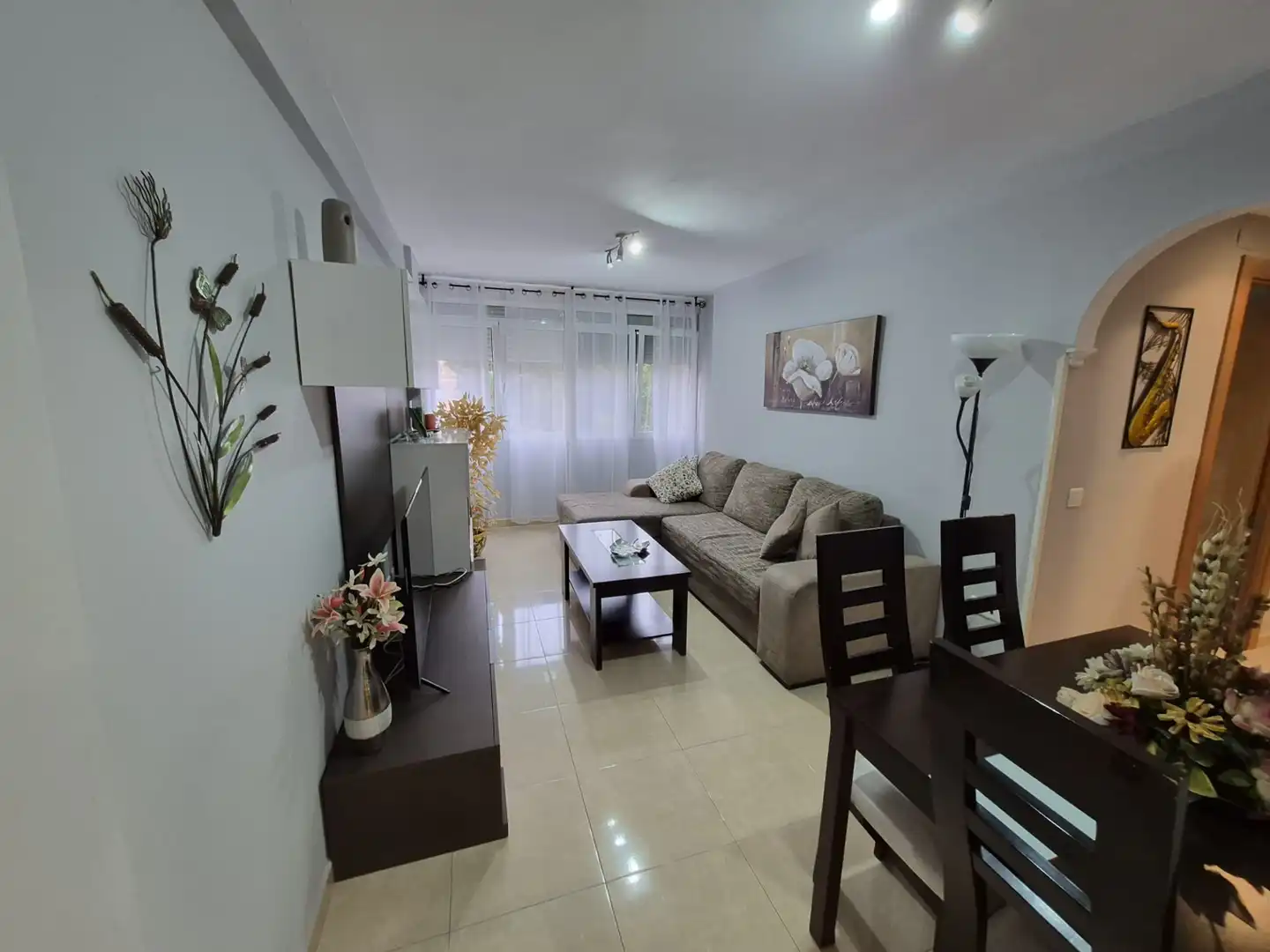 Wohnzimmer von Wohnung zur Miete in Málaga mit Klimaanlage und Möbliert