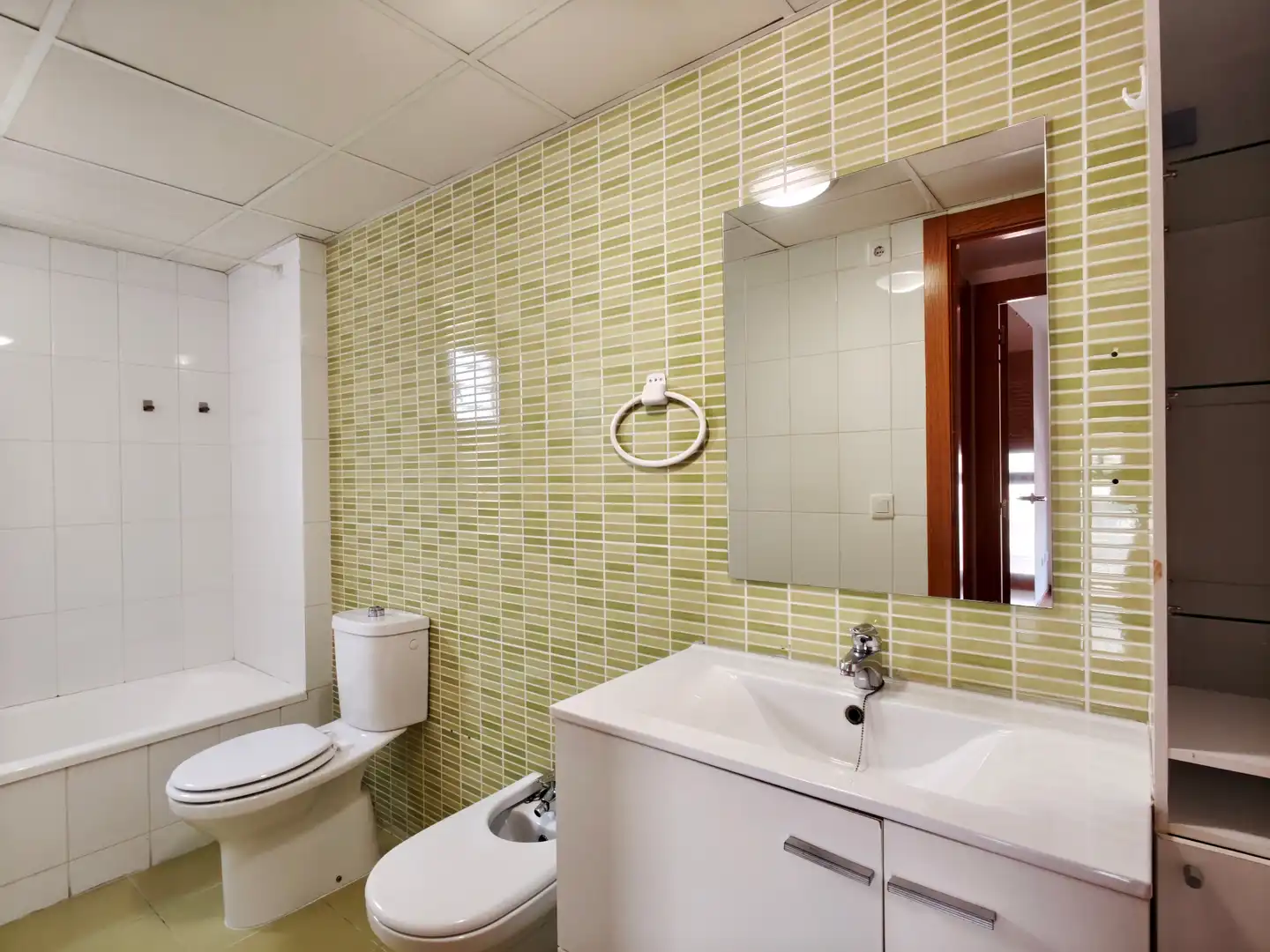 Baño de Piso de alquiler en Valencia con Aire acondicionado, Calefacción y Jardín privado