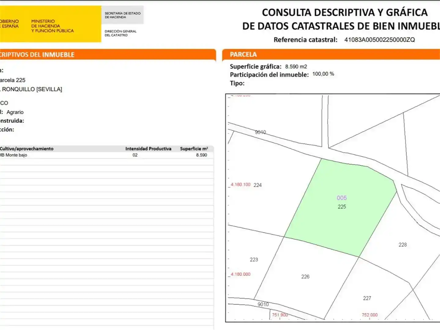 Terreno en venta en El Ronquillo