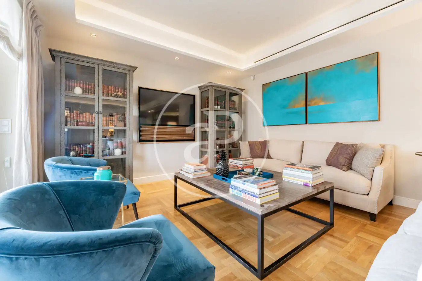 Sala de estar de Piso en venta en  Madrid Capital con Aire acondicionado, Calefacción y Terraza