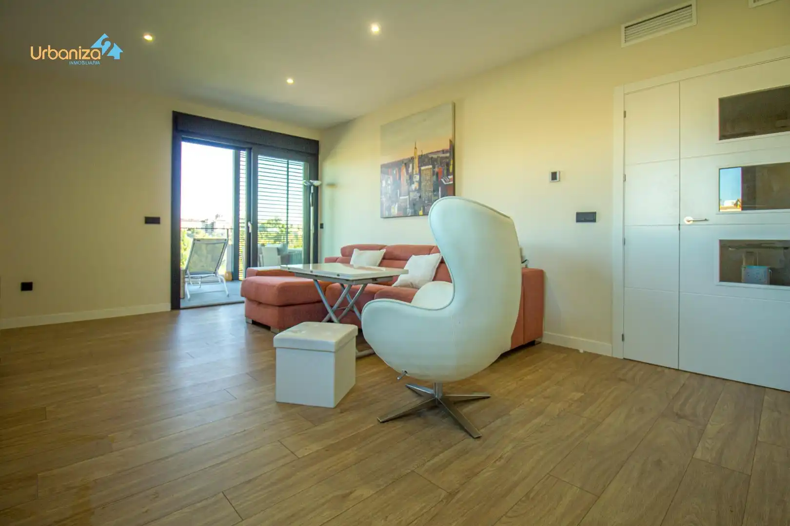 Wohnzimmer von Wohnung zum Verkauf in Badajoz mit Klimaanlage, Heizung und Privatgarten