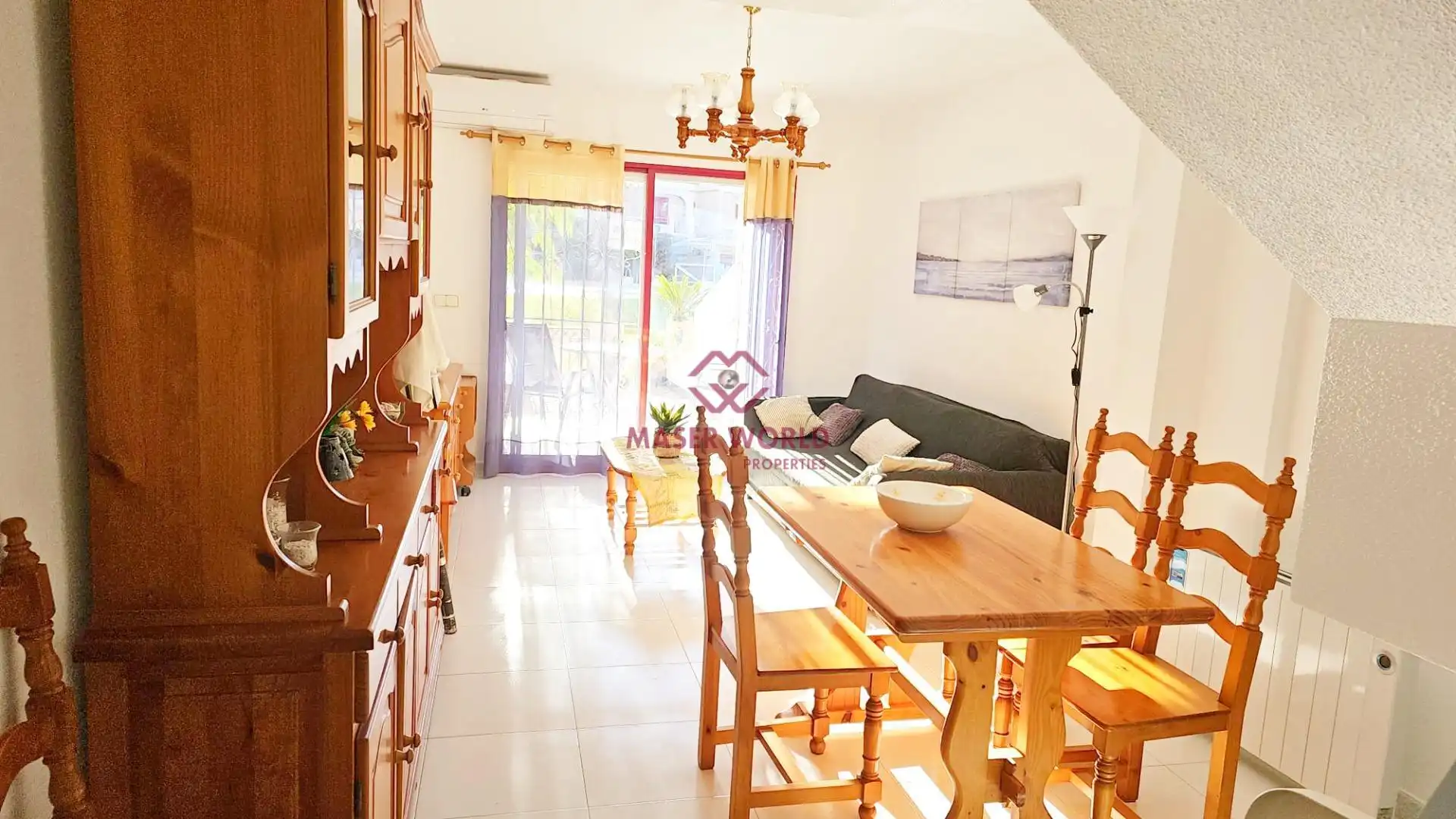 Sala de estar de Dúplex en venta en Mazarrón con Piscina comunitaria