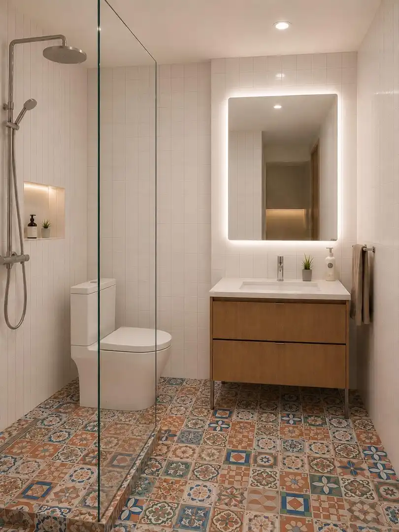 Bathroom of Flat for sale in Valencia  with Community pool