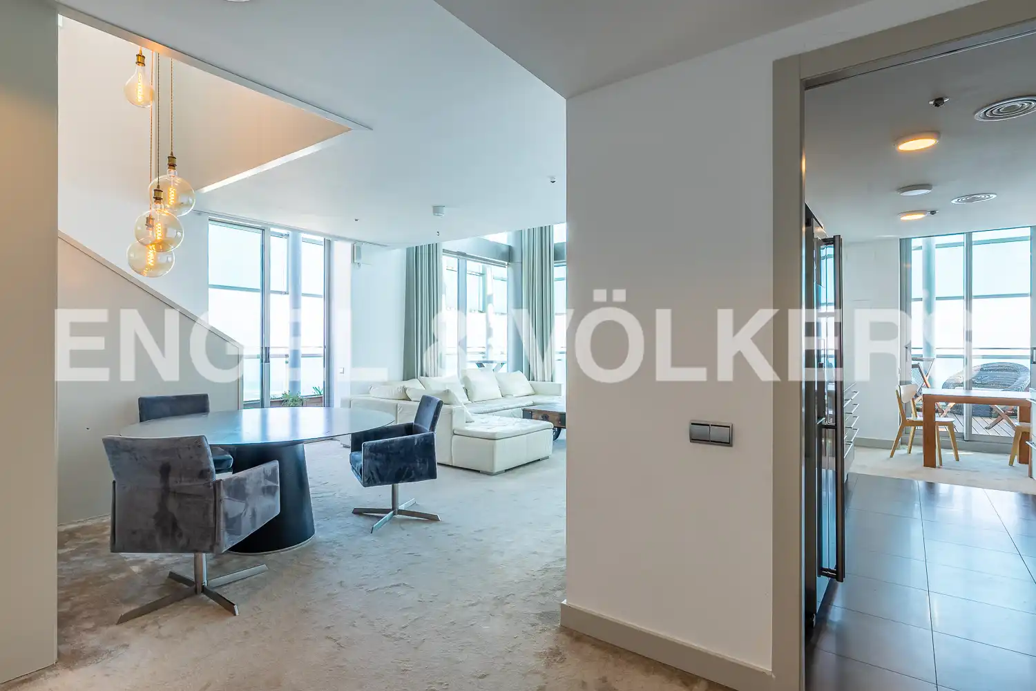 Sala de estar de Ático de alquiler en Barcelona con Aire acondicionado, Calefacción y Parquet