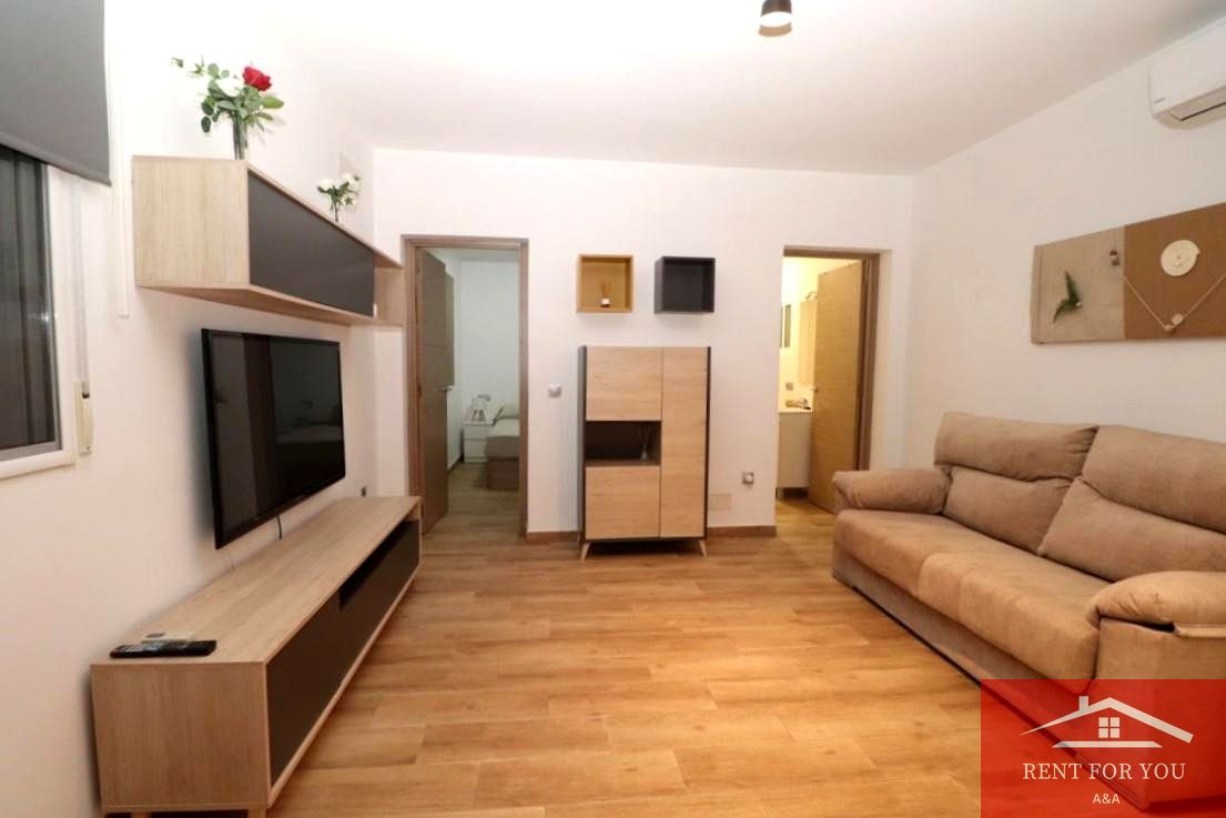 Sala d'estar de Casa o xalet de lloguer en Málaga Capital amb Aire condicionat, Terrassa i Moblat