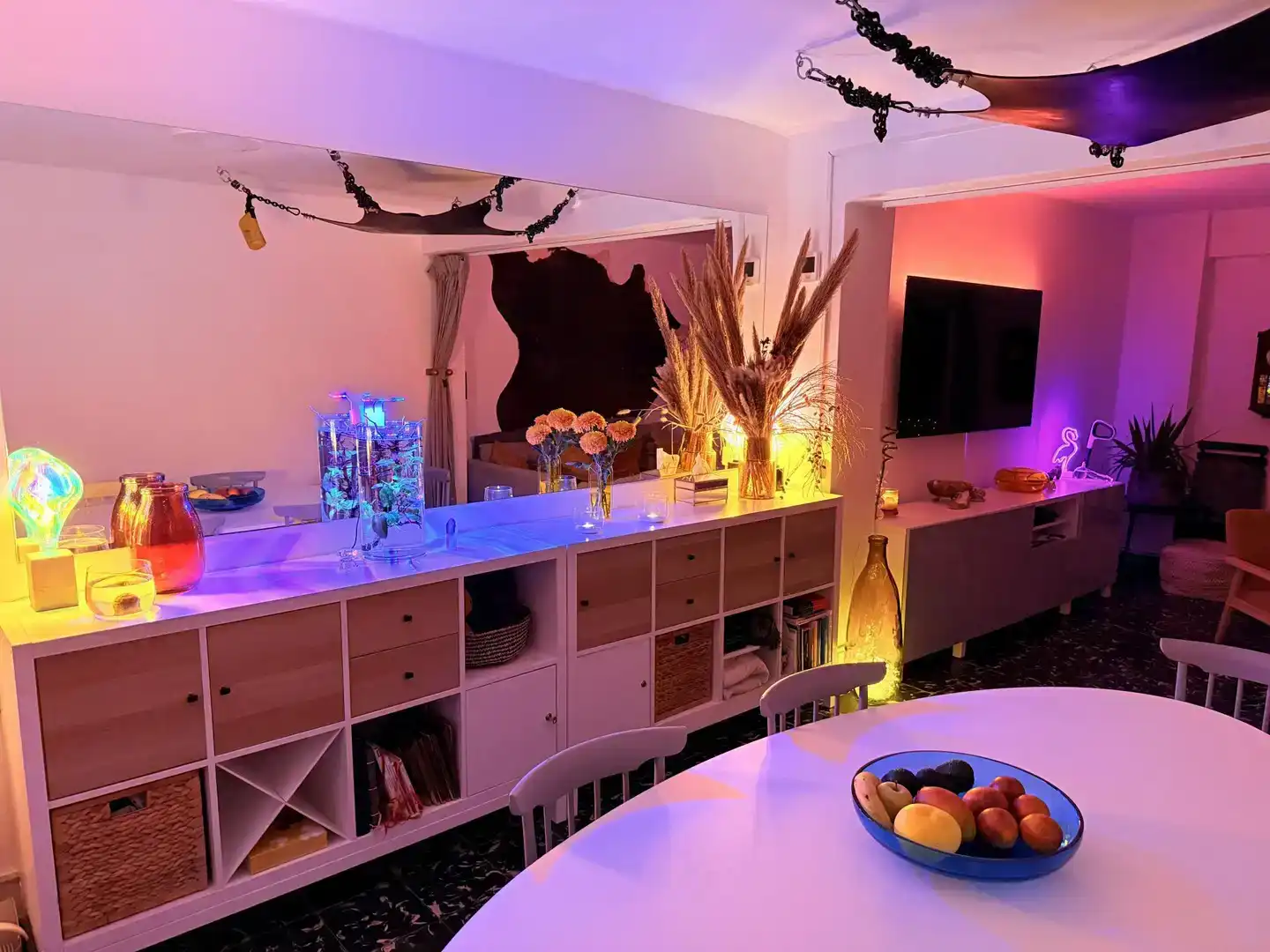 Menjador de Apartament de lloguer en  Valencia Capital amb Aire condicionat i Balcó