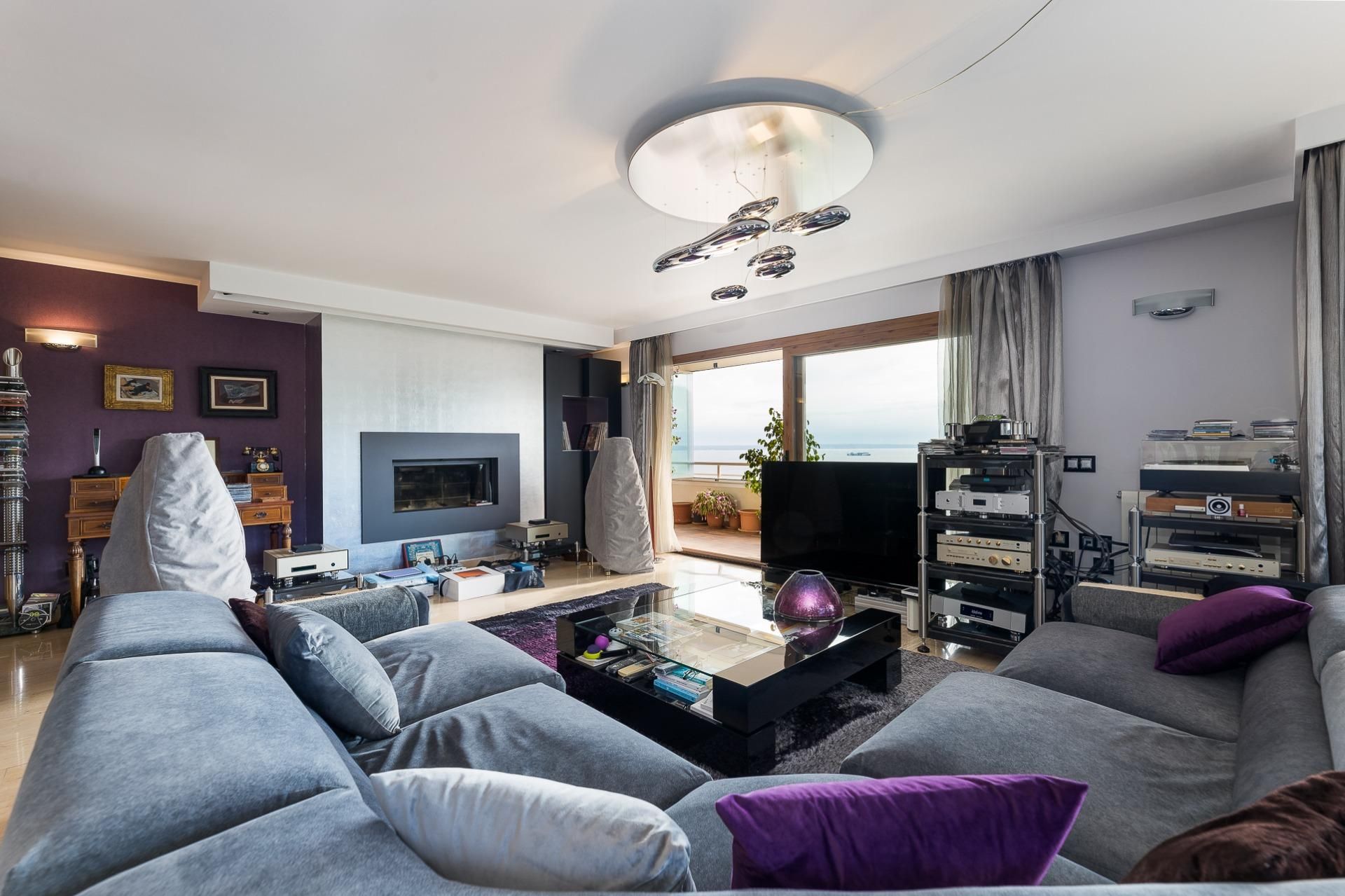 Sala d'estar de Àtic en venda en Calvià amb Aire condicionat, Calefacció i Jardí privat