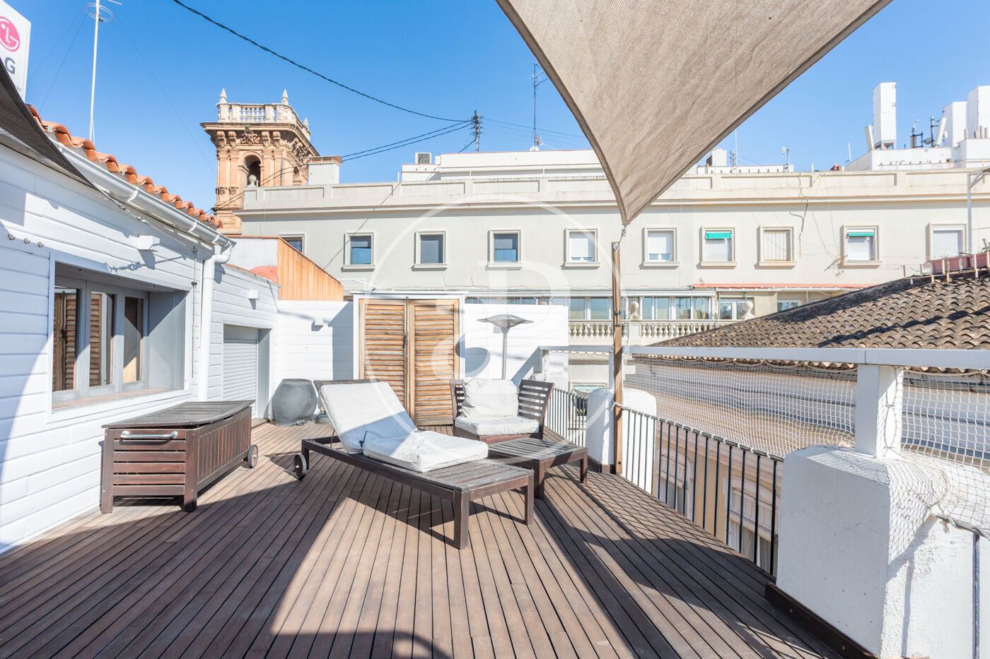 Terrace of Flat for rent in  Valencia Capital  with Air Conditioner, Heating and Terrace