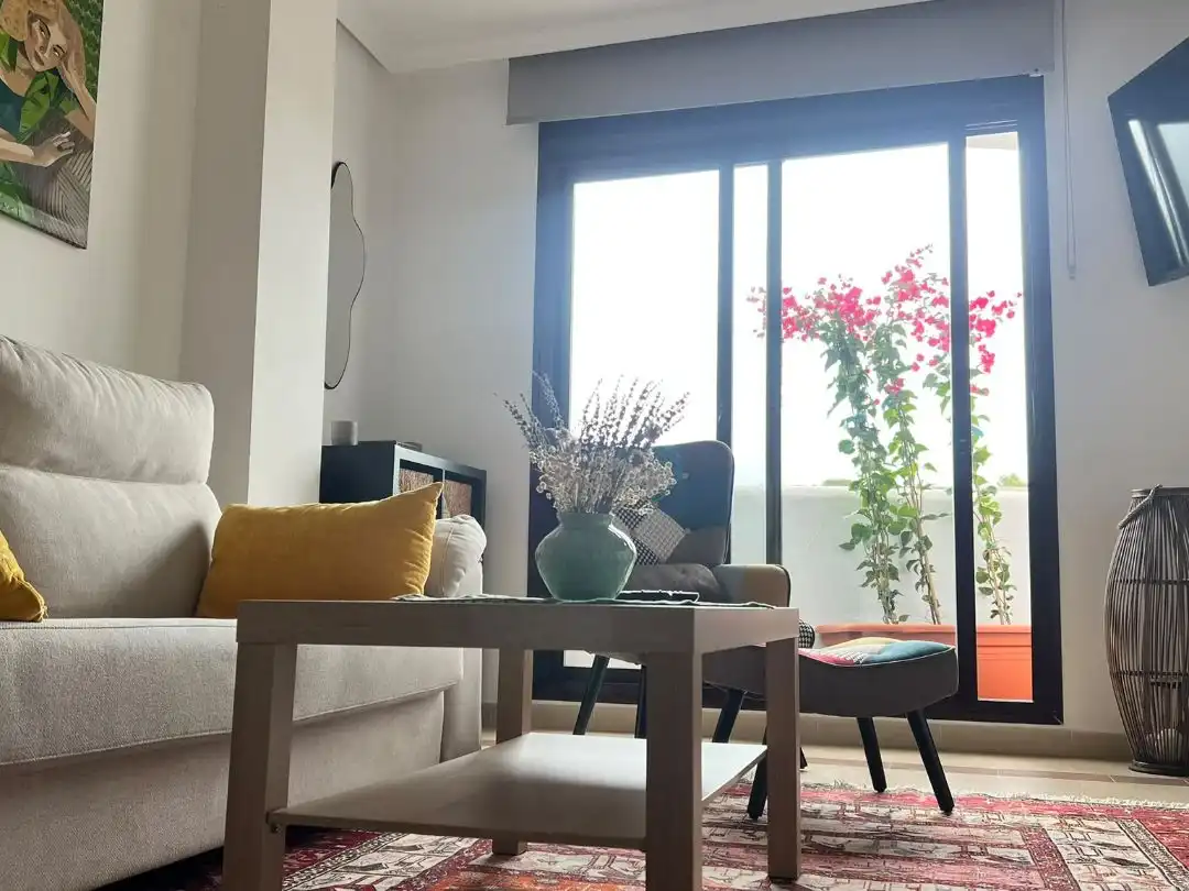 Sala d'estar de Pis de lloguer en Nueva Andalucía