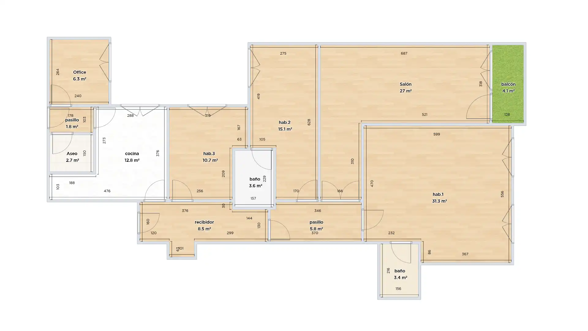 Flat with terrace for sale in Calle República Argentina, imagen 19