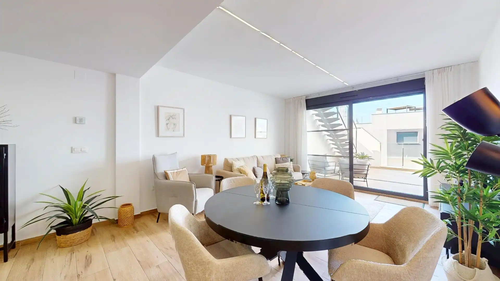 Sala d'estar de Apartament en venda en San Javier amb Aire condicionat, Terrassa i Moblat