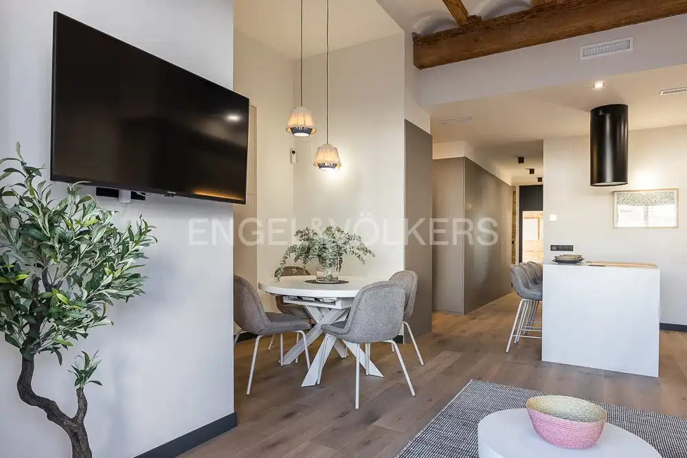 Living room of Flat for rent in Valencia  with Air Conditioner, Heating and Terrace