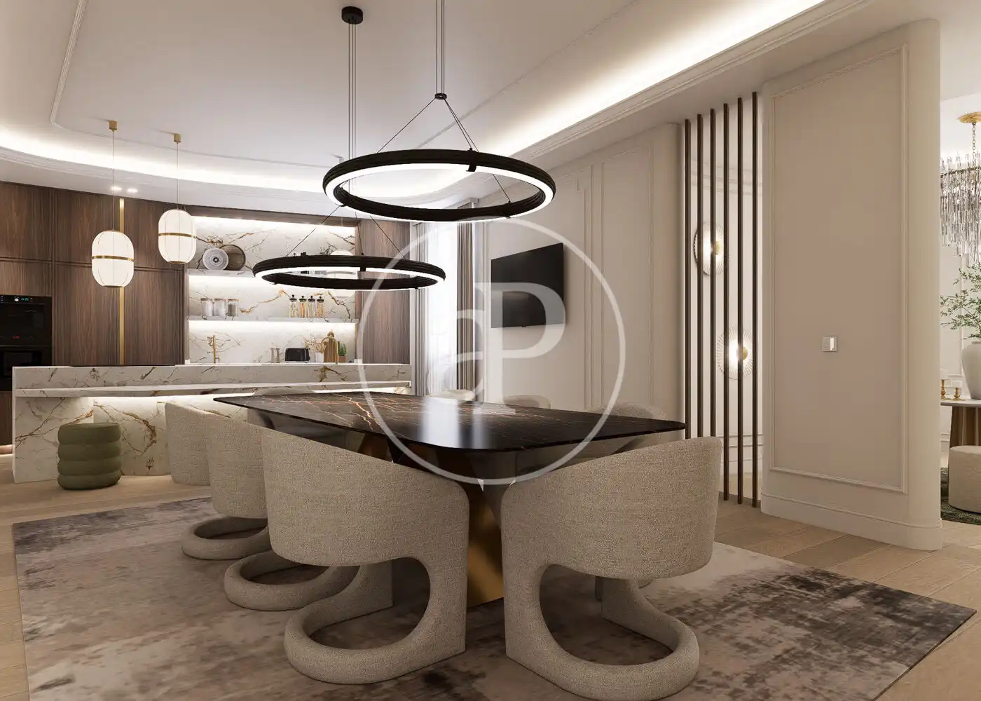 Dining room of Flat for sale in Madrid  with Air Conditioner, Heating and Furnished