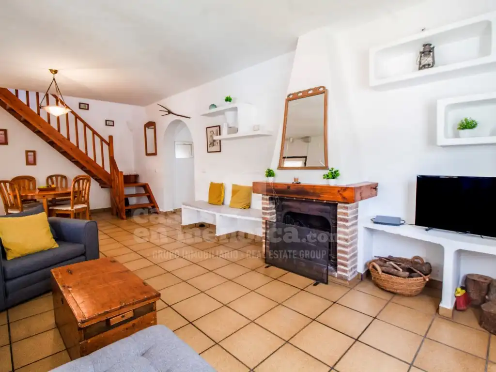 Sala de estar de Finca rústica en venta en Es Castell con Aire acondicionado, Terraza y Piscina