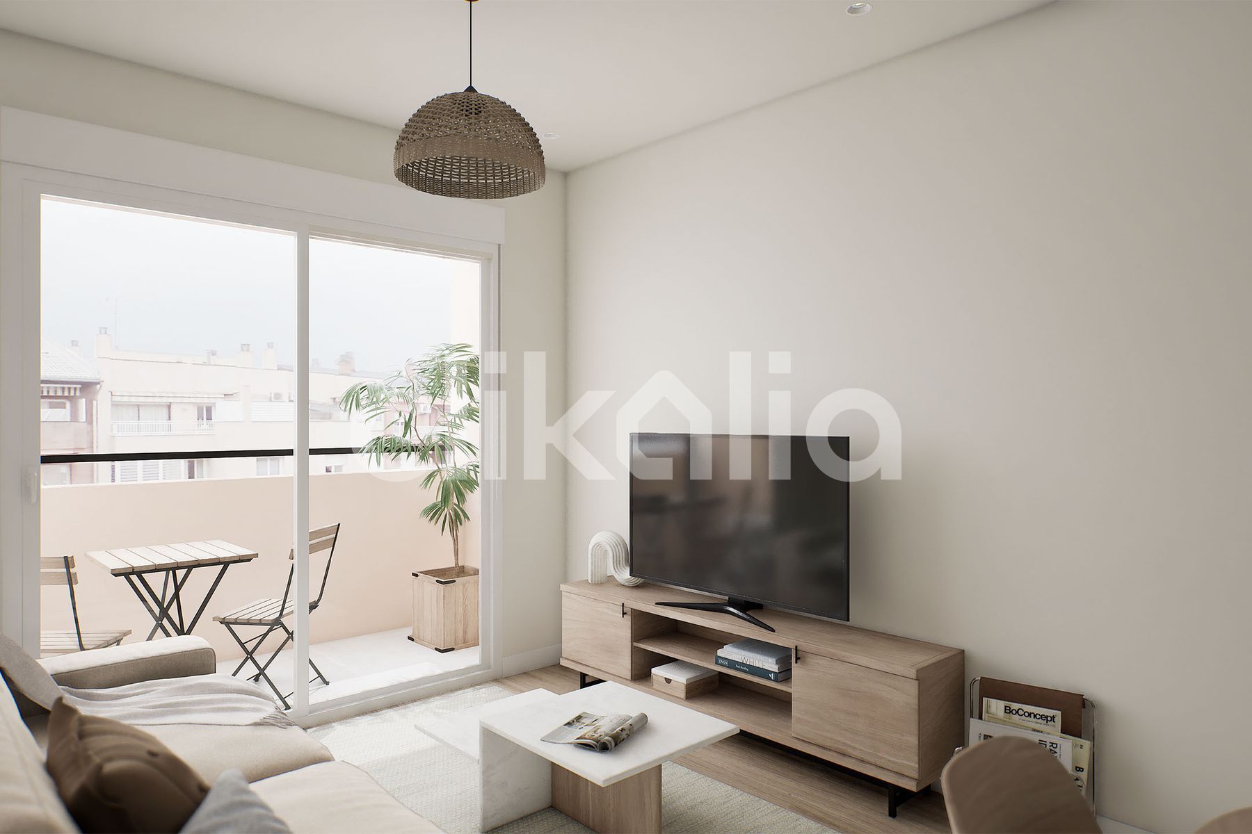Sala d'estar de Pis en venda en  Barcelona Capital amb Aire condicionat, Calefacció i Terrassa