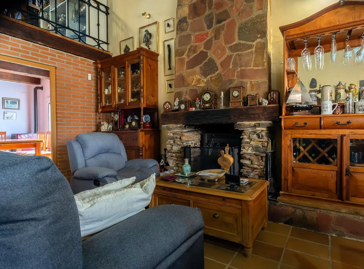 Sala de estar de Casa o chalet en venta en Villar del Olmo con Calefacción, Jardín privado y Terraza