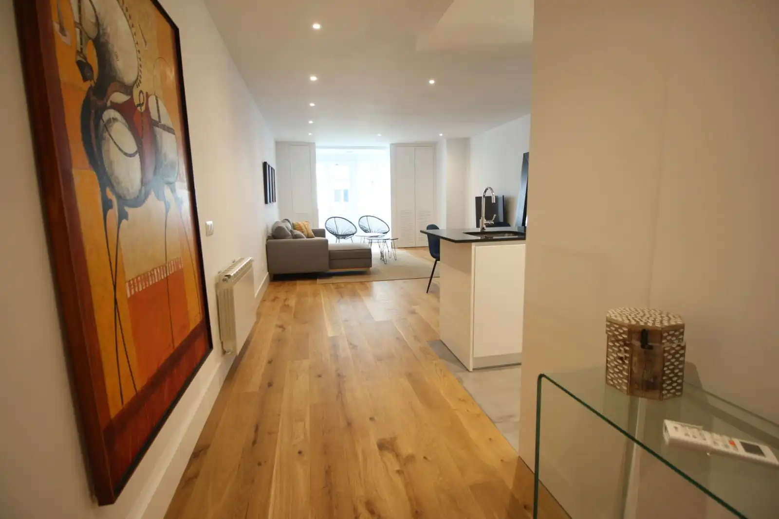 Sala de estar de Piso de alquiler en Madrid con Aire acondicionado, Calefacción y Parquet