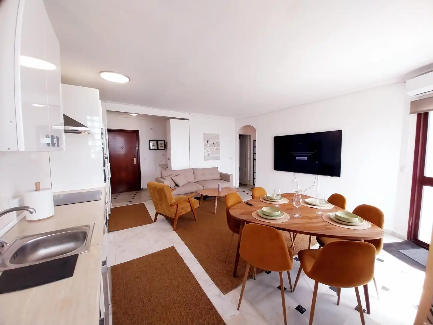 Menjador de Apartament en venda en Mijas amb Aire condicionat, Calefacció i Terrassa