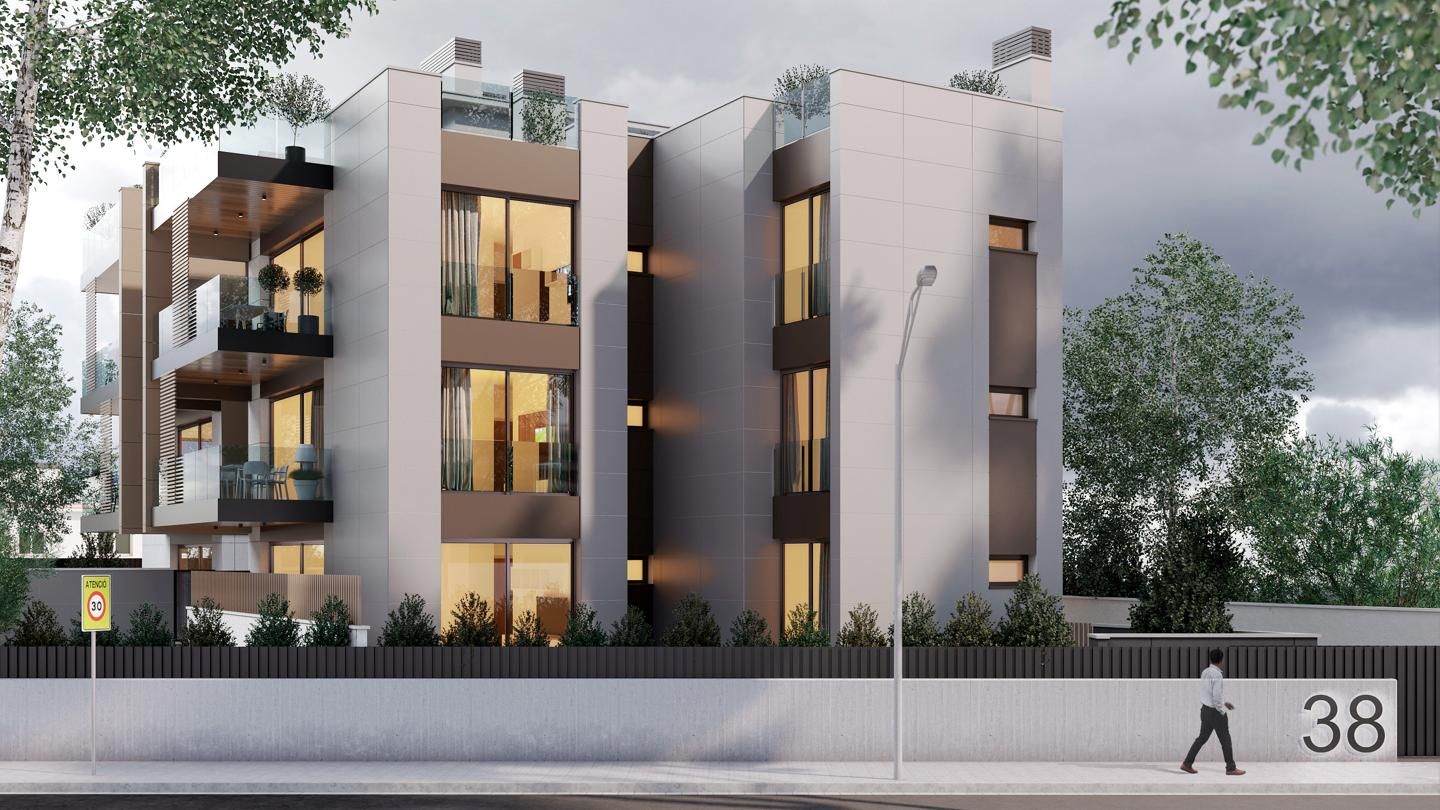 Exterior view of Flat for sale in Castelldefels  with Air Conditioner, Terrace and Community pool