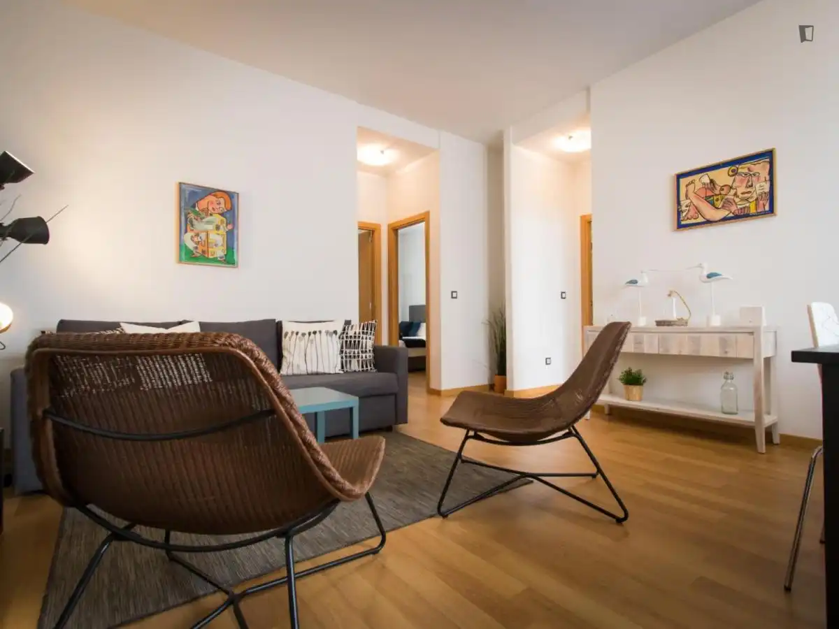 Wohnzimmer von Wohnungen zur Miete in Málaga mit Klimaanlage, Heizung und Möbliert