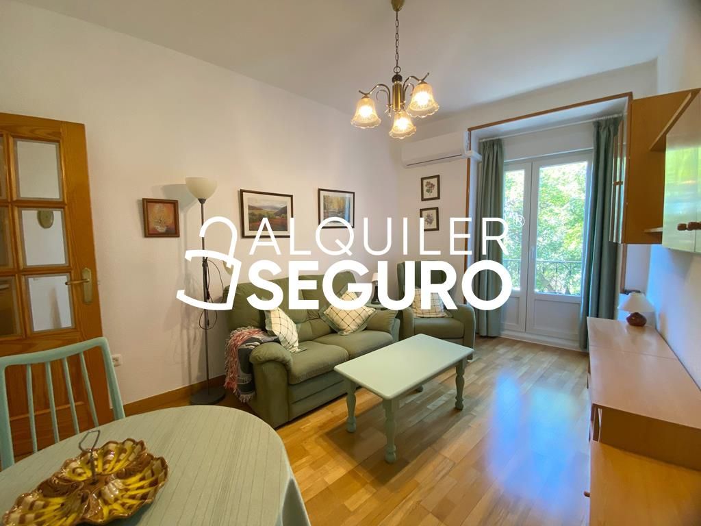 Sala de estar de Piso de alquiler en  Madrid Capital con Aire acondicionado y Amueblado