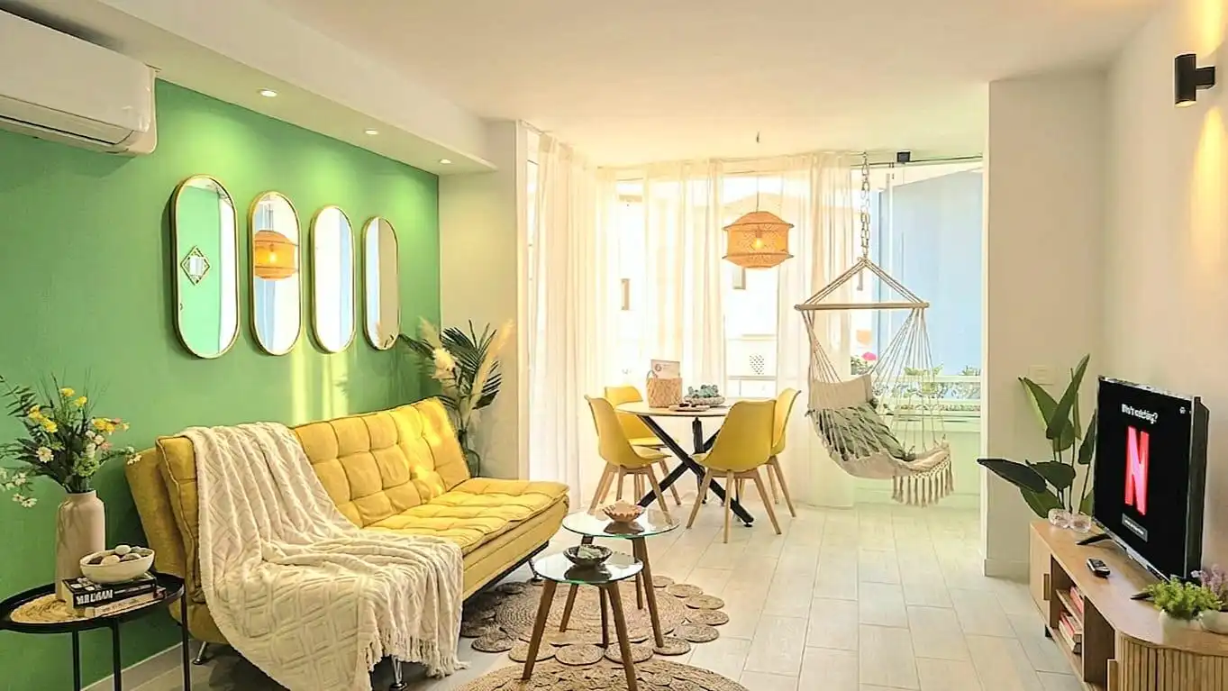 Wohnzimmer von Wohnungen zur Miete in San Miguel de Abona mit Klimaanlage, Möbliert und Balkon