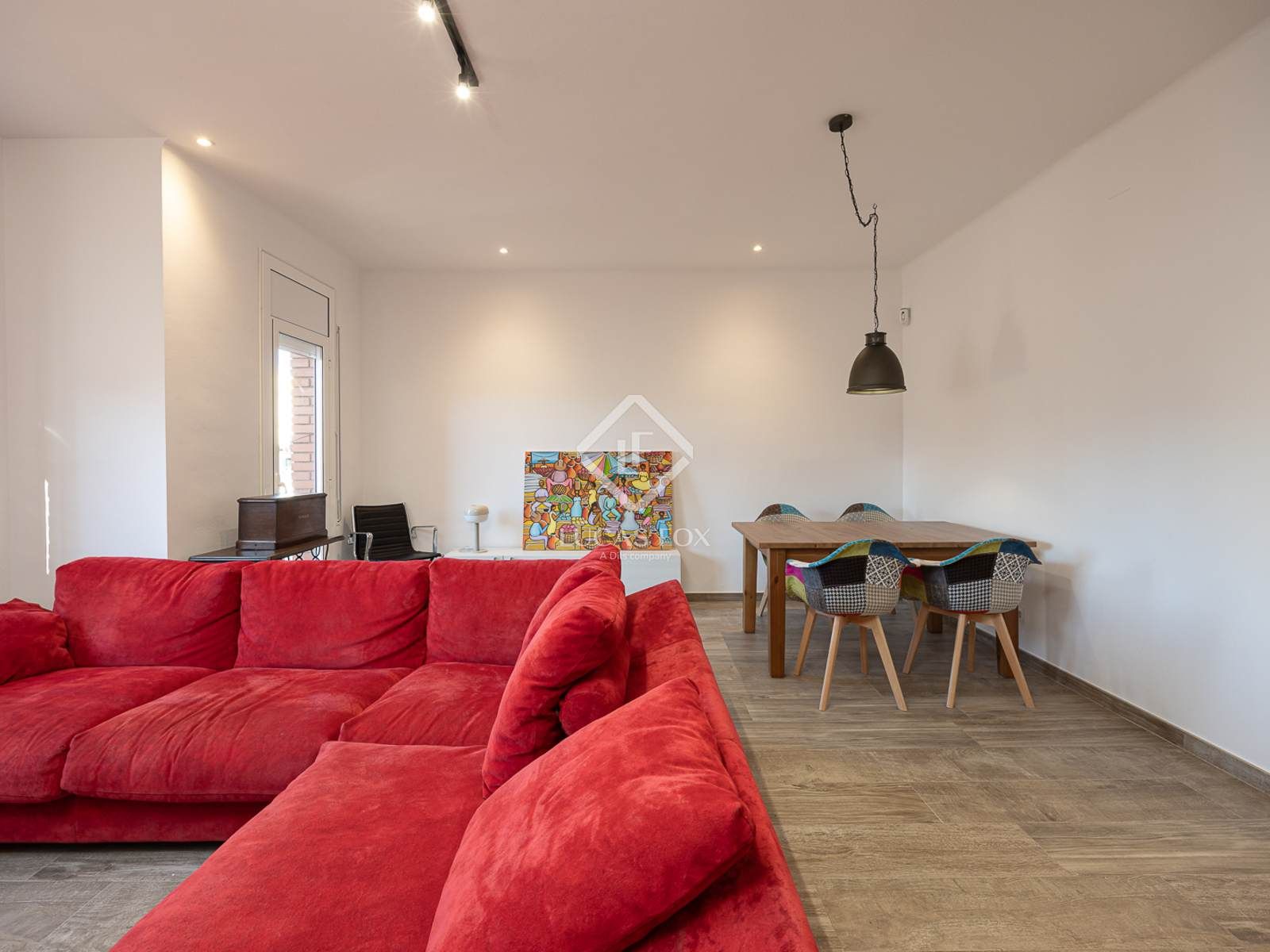 Living room of Flat to rent in  Barcelona Capital  with Air Conditioner, Heating and Parquet flooring
