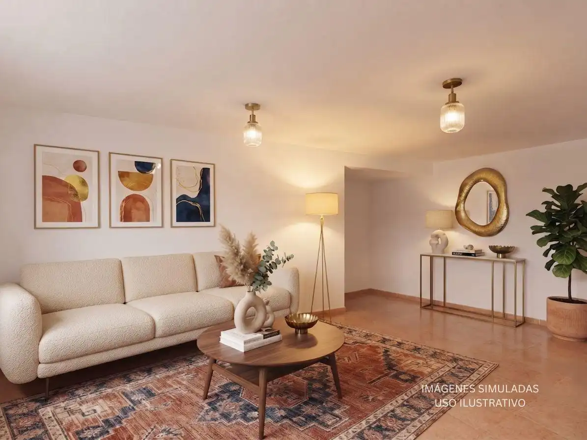 Sala de estar de Piso en venta en San Vicente del Raspeig / Sant Vicent del Raspeig con Terraza