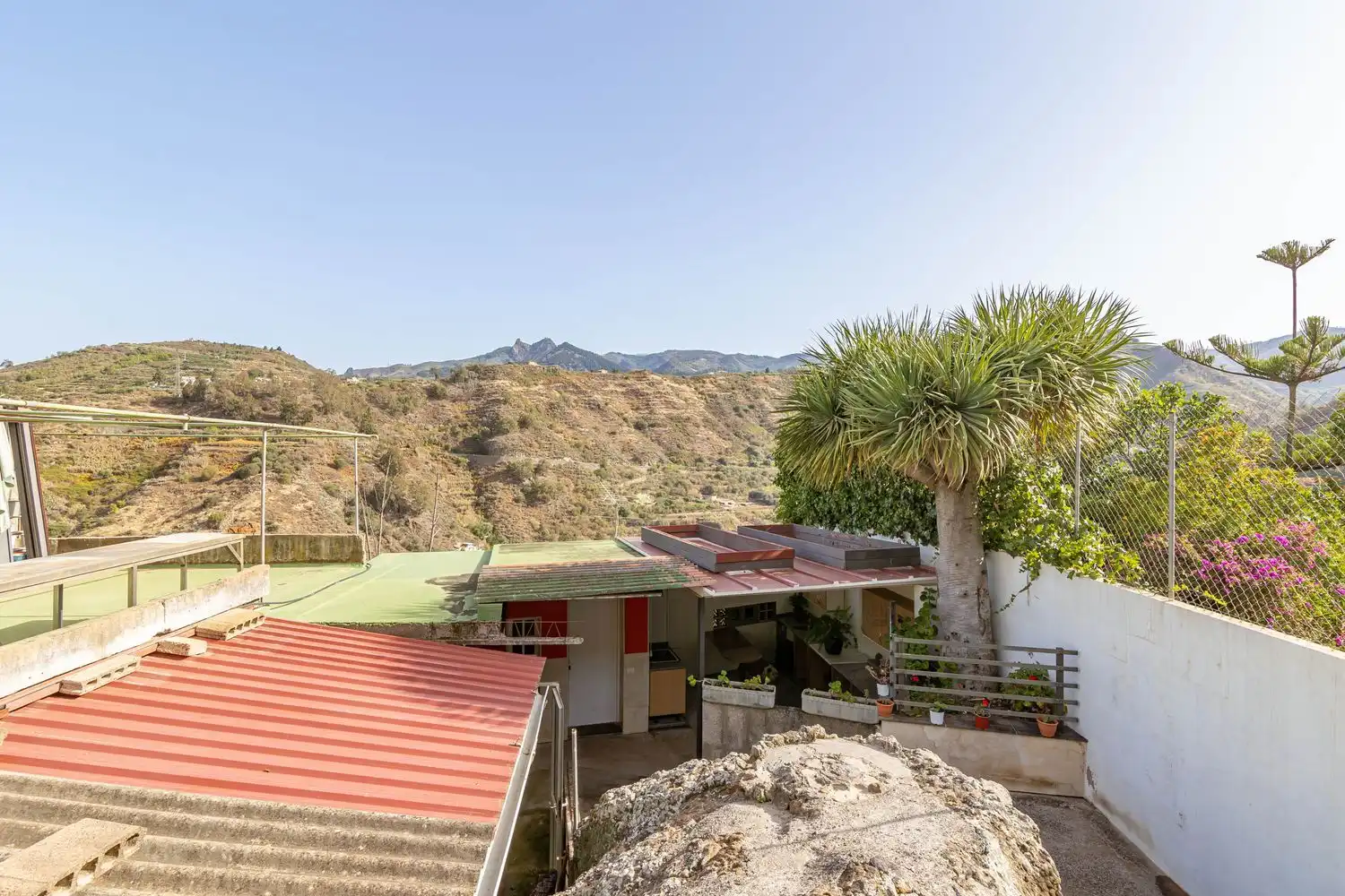 Terrassa de Casa o xalet en venda en Vega de San Mateo amb Jardí privat, Traster i Balcó