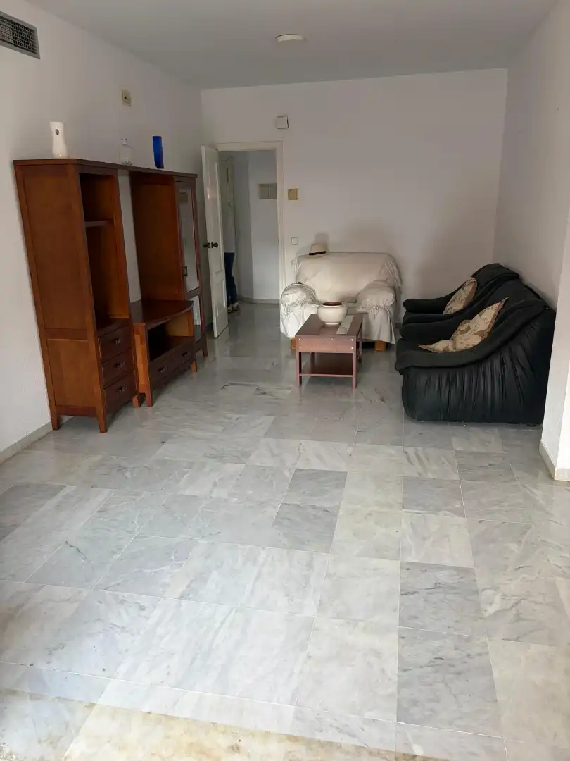 Sala d'estar de Apartament de lloguer en Dos Hermanas amb Aire condicionat, Moblat i Rentadora