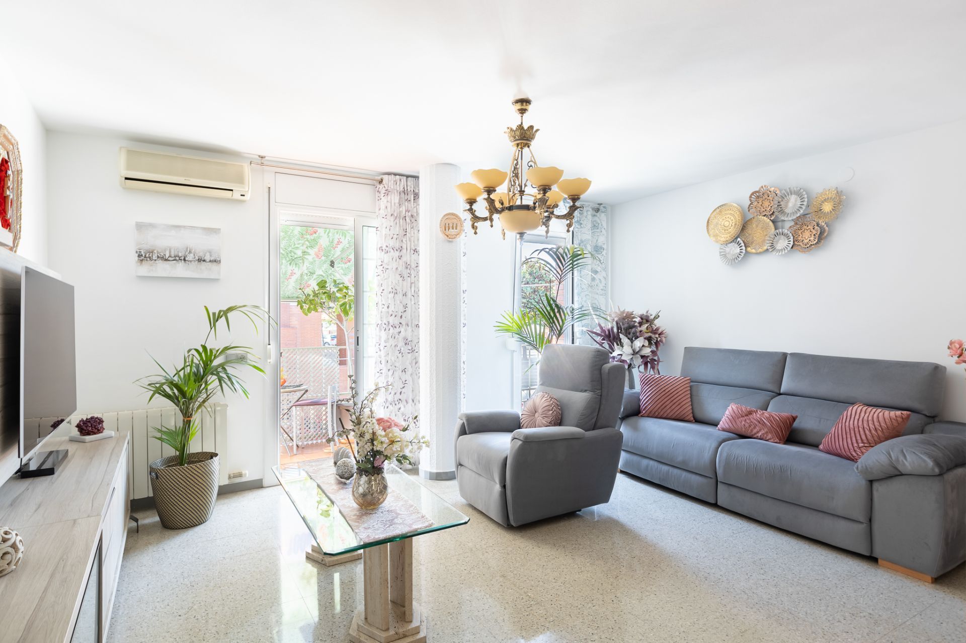 Sala de estar de Piso en venta en Badalona con Aire acondicionado y Calefacción