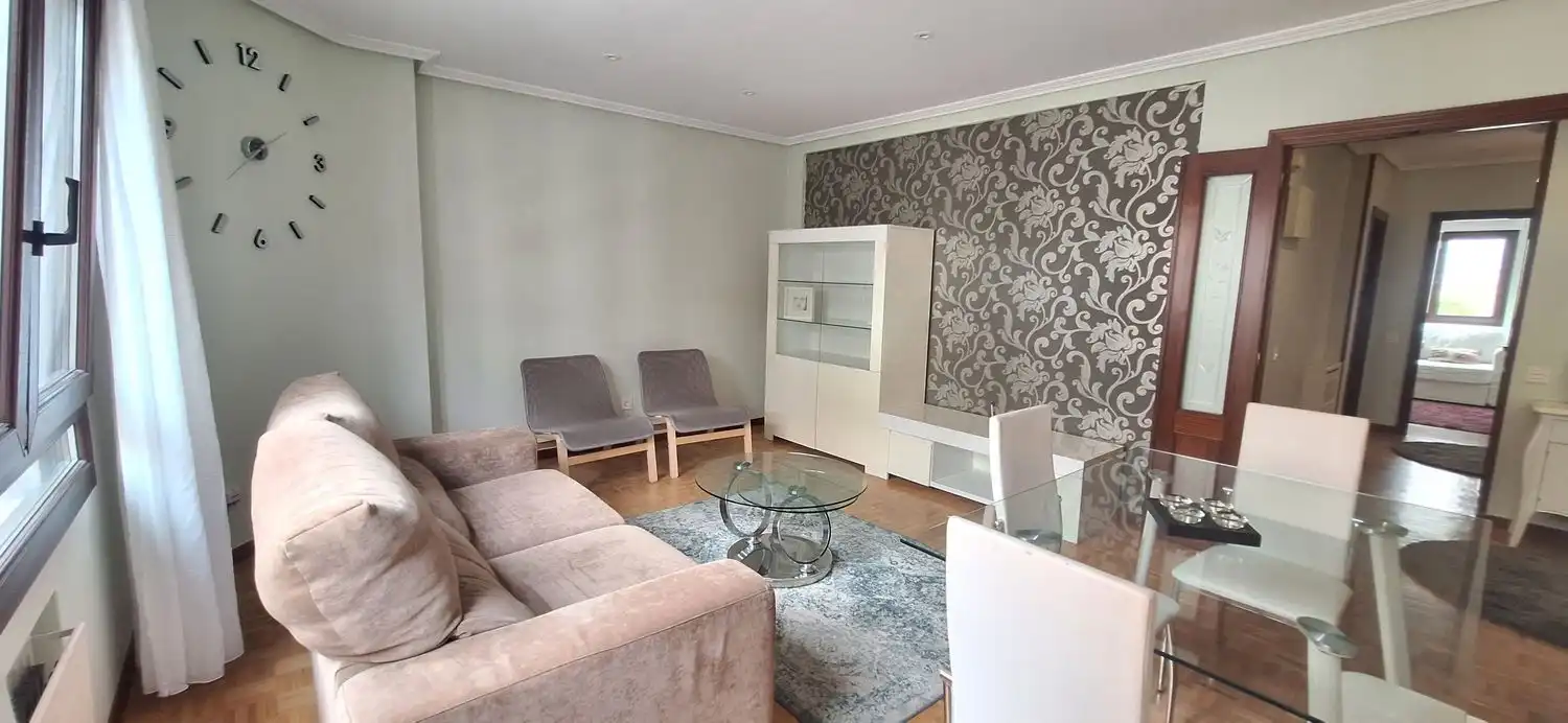 Living room of Flat for rent in Gijón   with Heating, Terrace and Swimming Pool