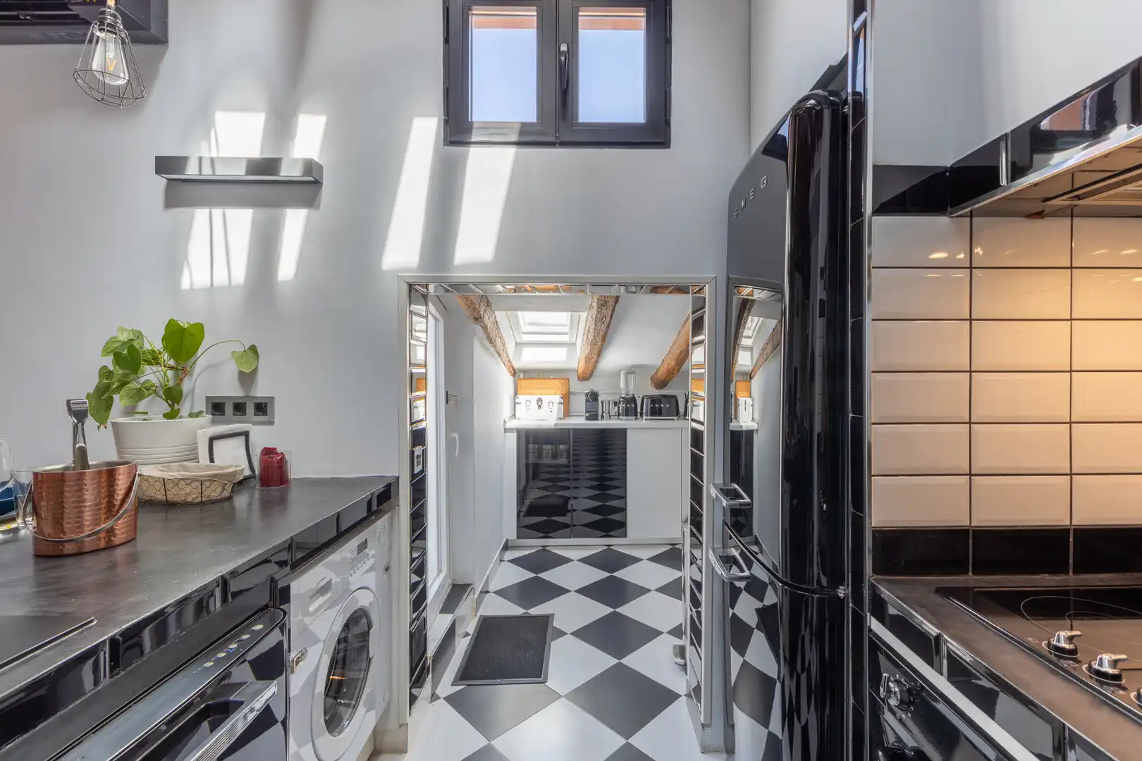 Cocina de Ático de alquiler en Madrid con Aire acondicionado, Calefacción y Parquet