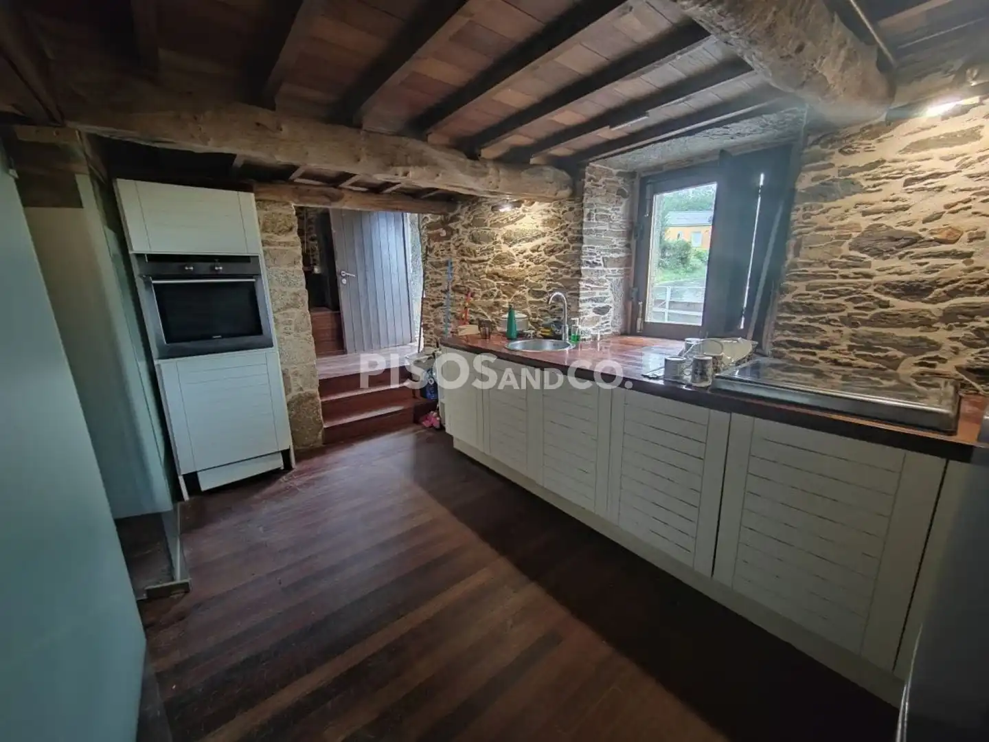 Kitchen of Houses for sale in Irixoa  with Heating, Terrace and Swimming Pool