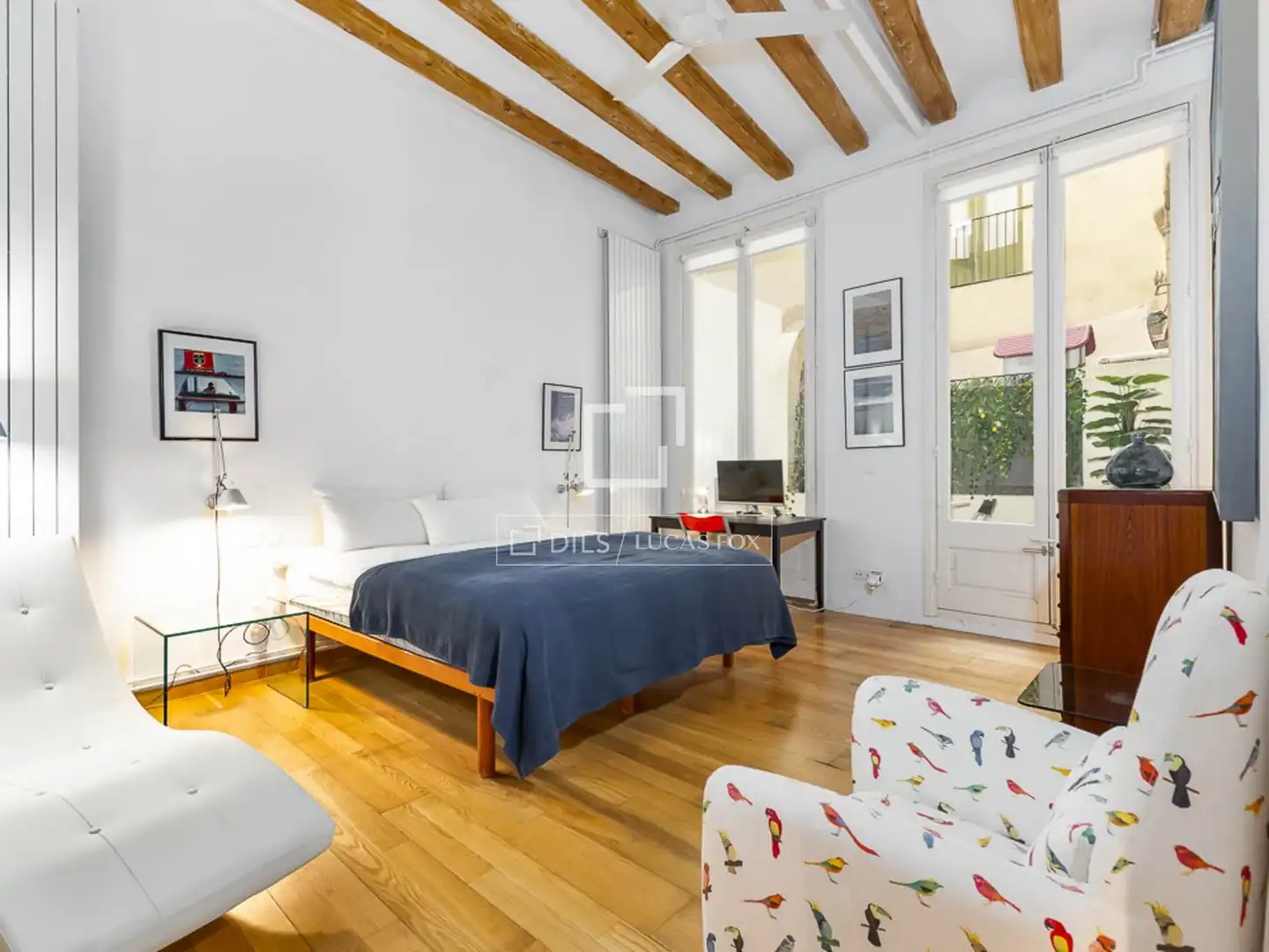 Schlafzimmer von Wohnung zum Verkauf in Barcelona mit Klimaanlage, Heizung und Parkett