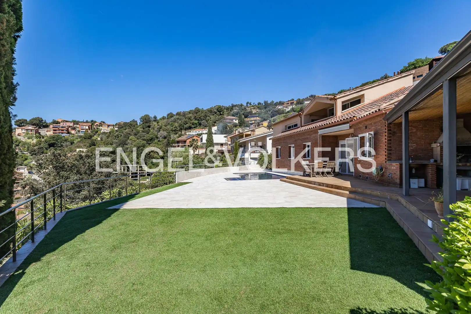 Terrassa de Casa o xalet en venda en Sant Fost de Campsentelles amb Calefacció, Jardí privat i Parquet