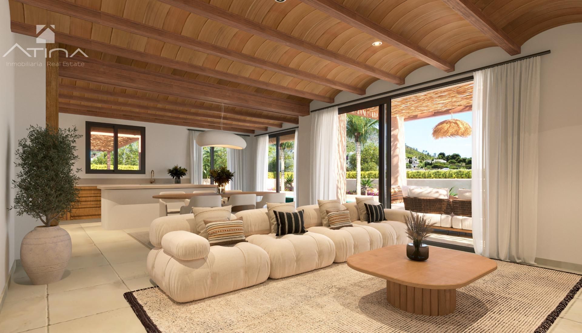 Sala d'estar de Casa o xalet en venda en Jávea / Xàbia amb Aire condicionat, Calefacció i Jardí privat