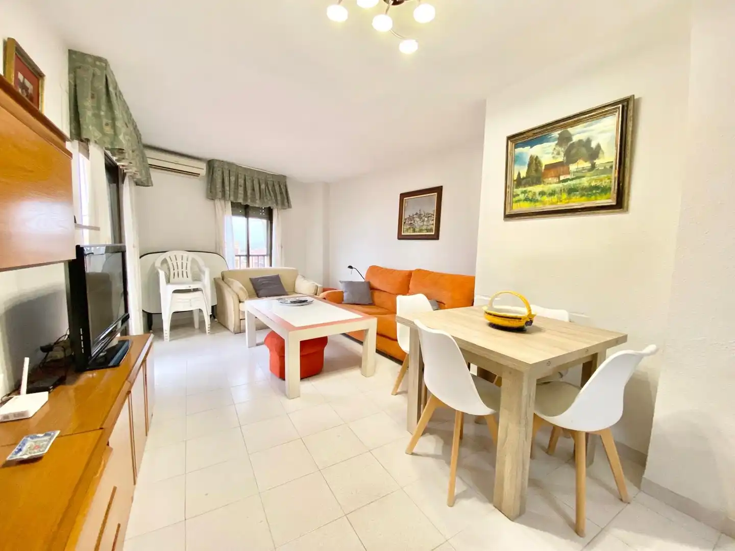 Sala d'estar de Apartament de lloguer en San Pedro del Pinatar amb Aire condicionat, Calefacció i Terrassa