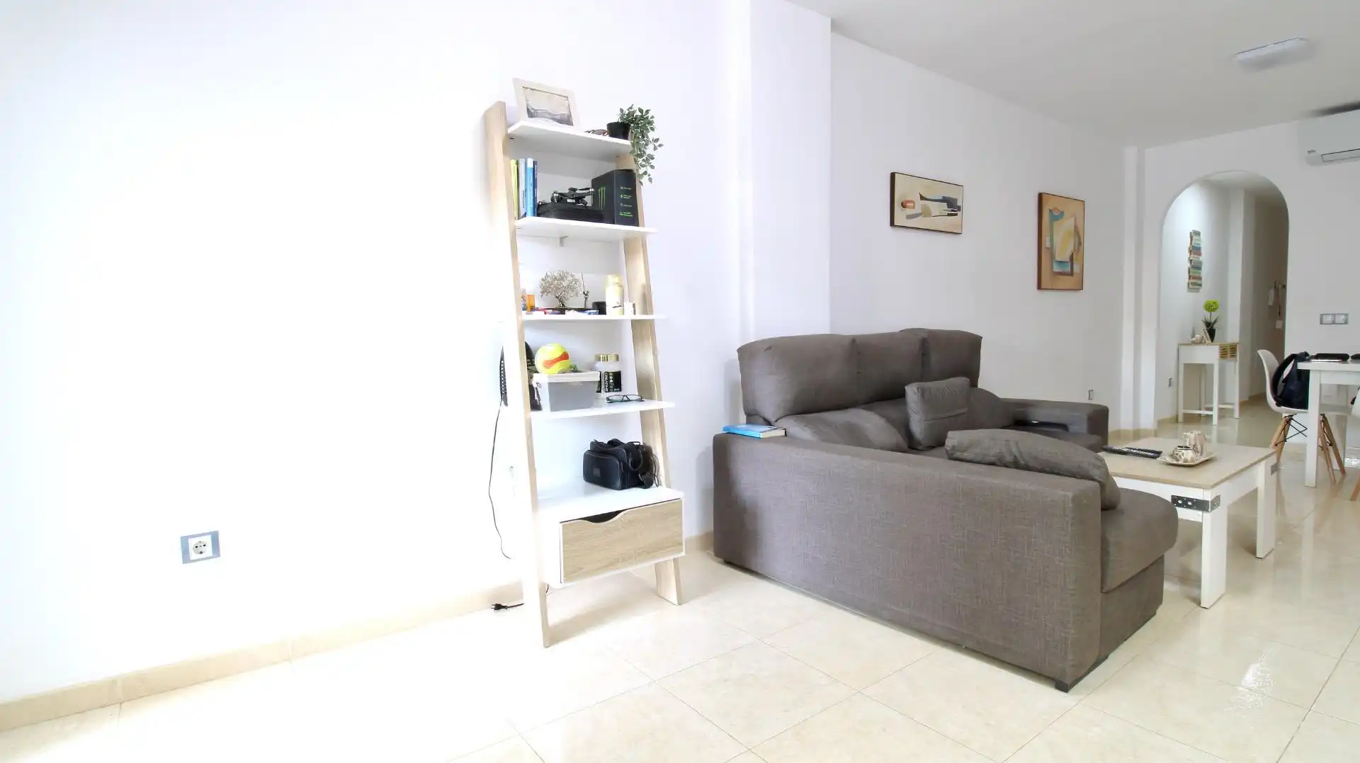 Living room of Flat for sale in Vícar  with Air Conditioner, Private garden and Terrace