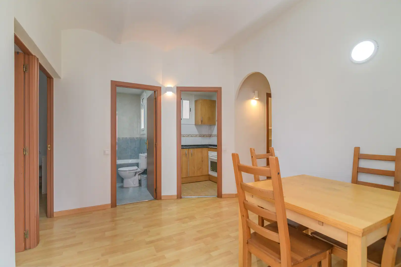 Dining room of Flat for sale in Barcelona  with Parquet flooring, Terrace and Balcony