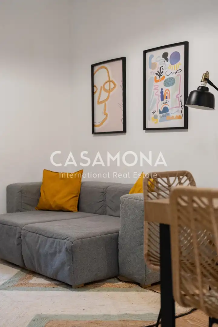 Living room of Apartments for rent in Barcelona  with Air Conditioner, Heating and Terrace