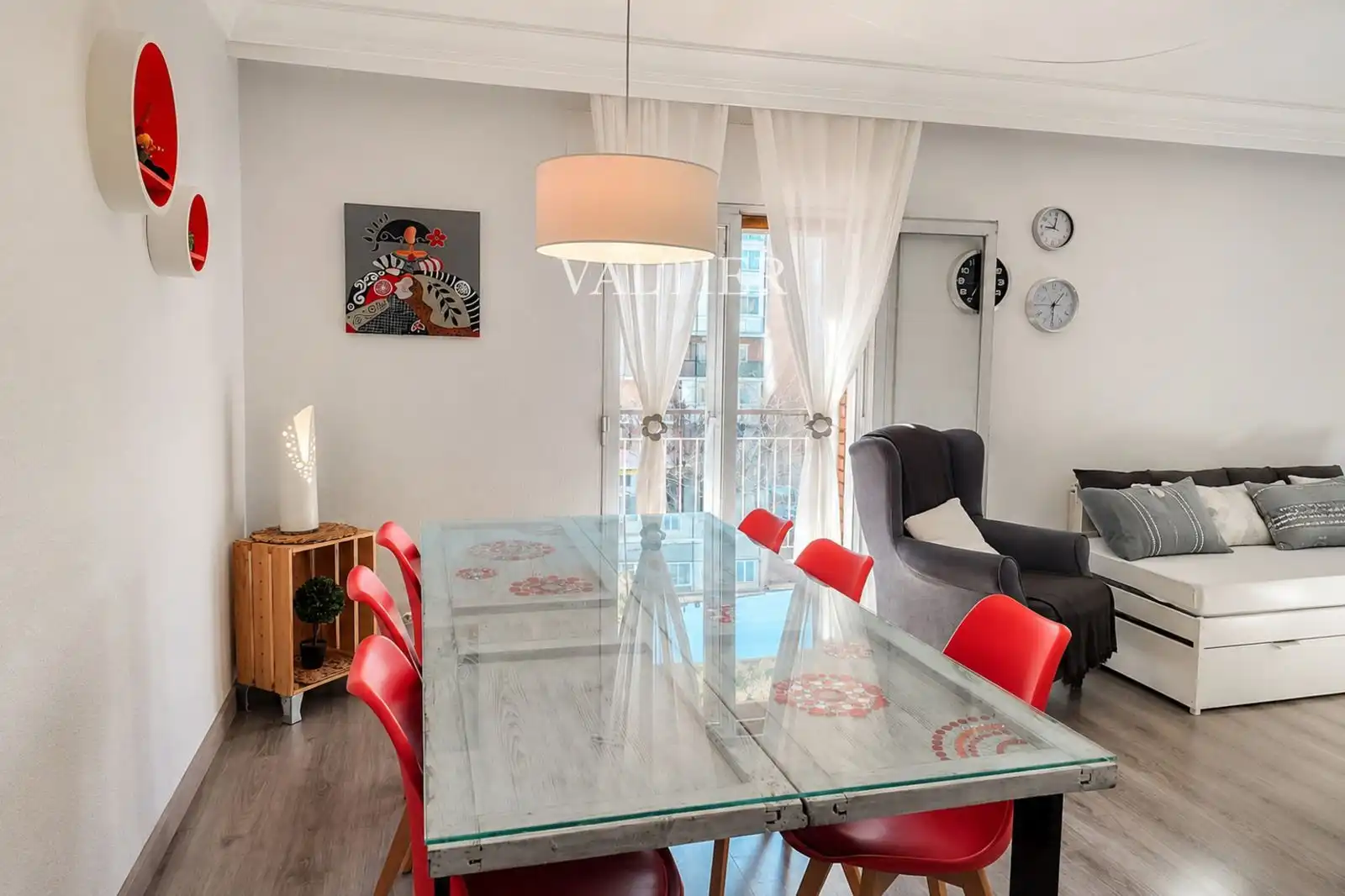 Comedor de Piso de alquiler en Madrid con Aire acondicionado, Terraza y Amueblado