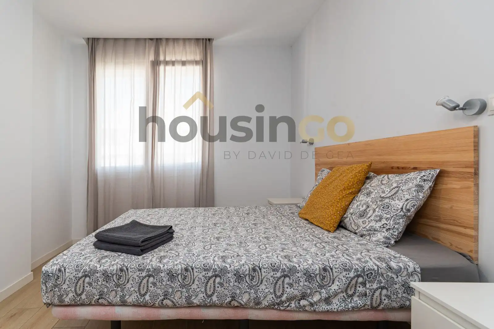 Schlafzimmer von Wohnung zur Miete in Madrid mit Klimaanlage, Heizung und Parkett