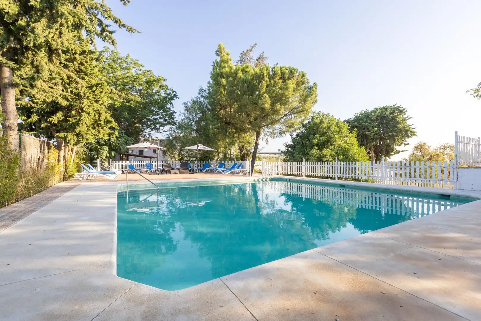 Swimming pool of Country homes for sale in Gilena  with Air Conditioner, Heating and Private garden