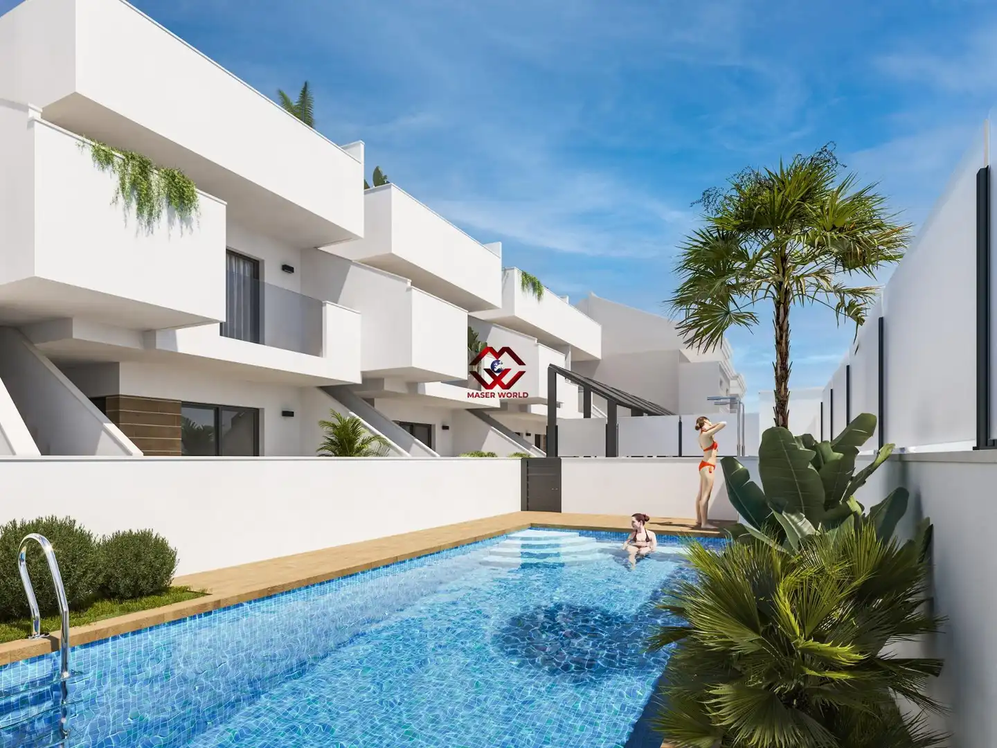 Vista exterior de Casa o chalet en venta en San Pedro del Pinatar con Terraza y Piscina comunitaria