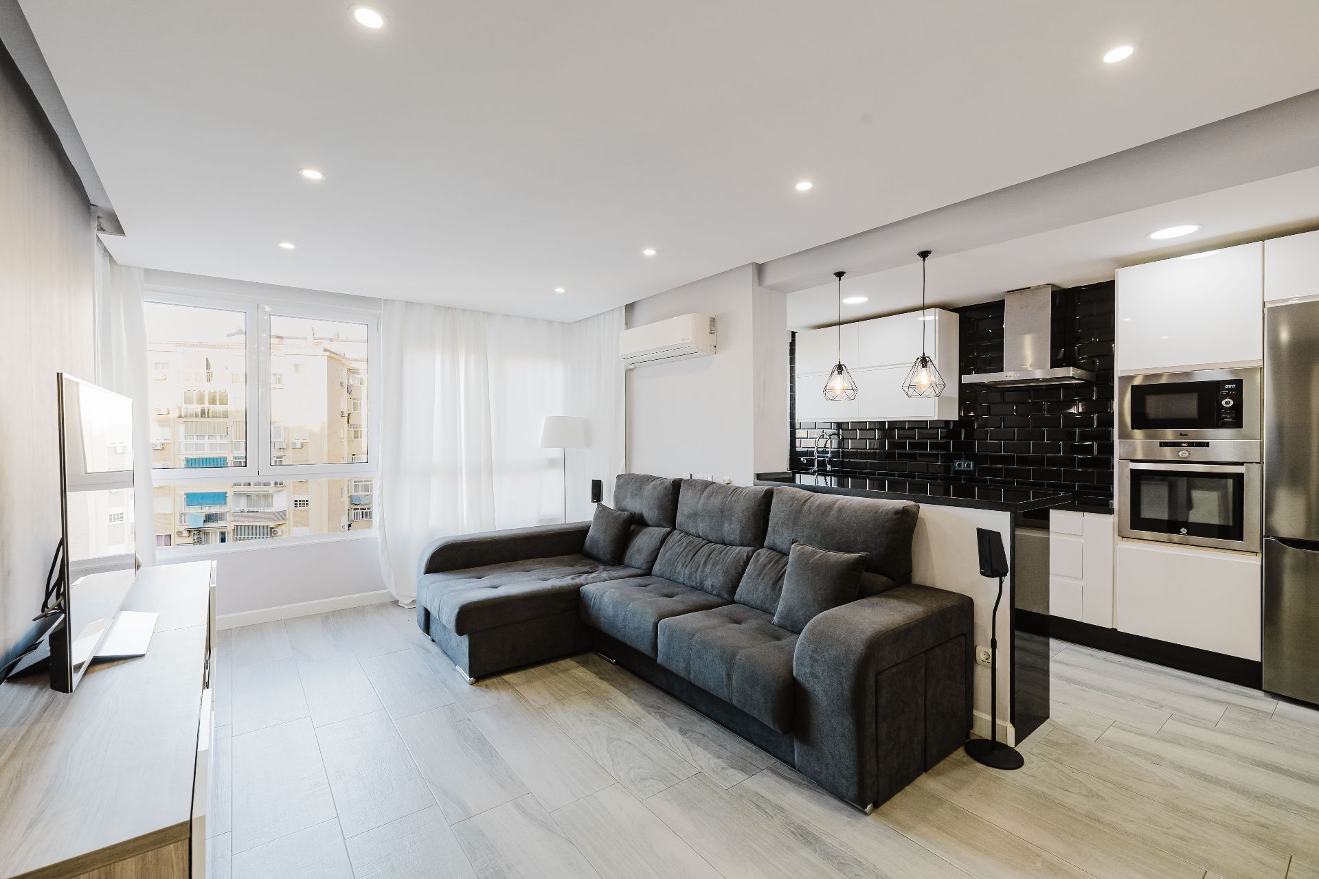 Sala d'estar de Pis en venda en Málaga Capital amb Aire condicionat, Calefacció i Moblat