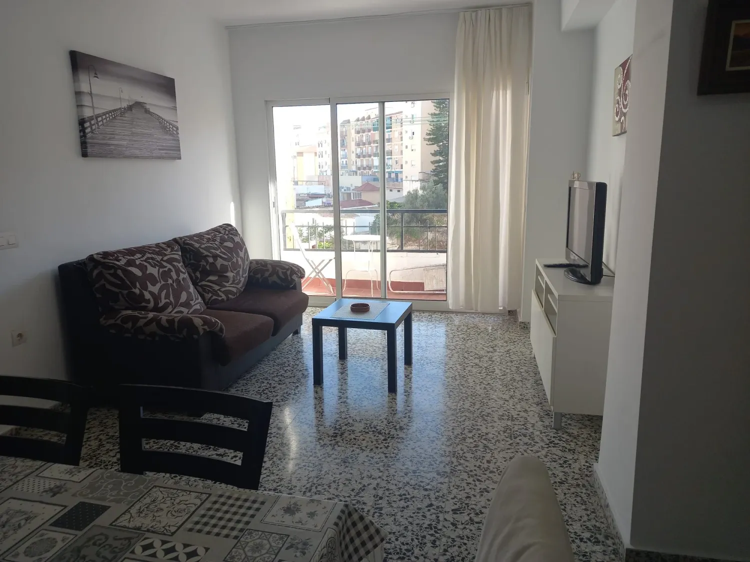 Sala d'estar de Pis de lloguer en Málaga Capital amb Terrassa, Rentadora i Microones