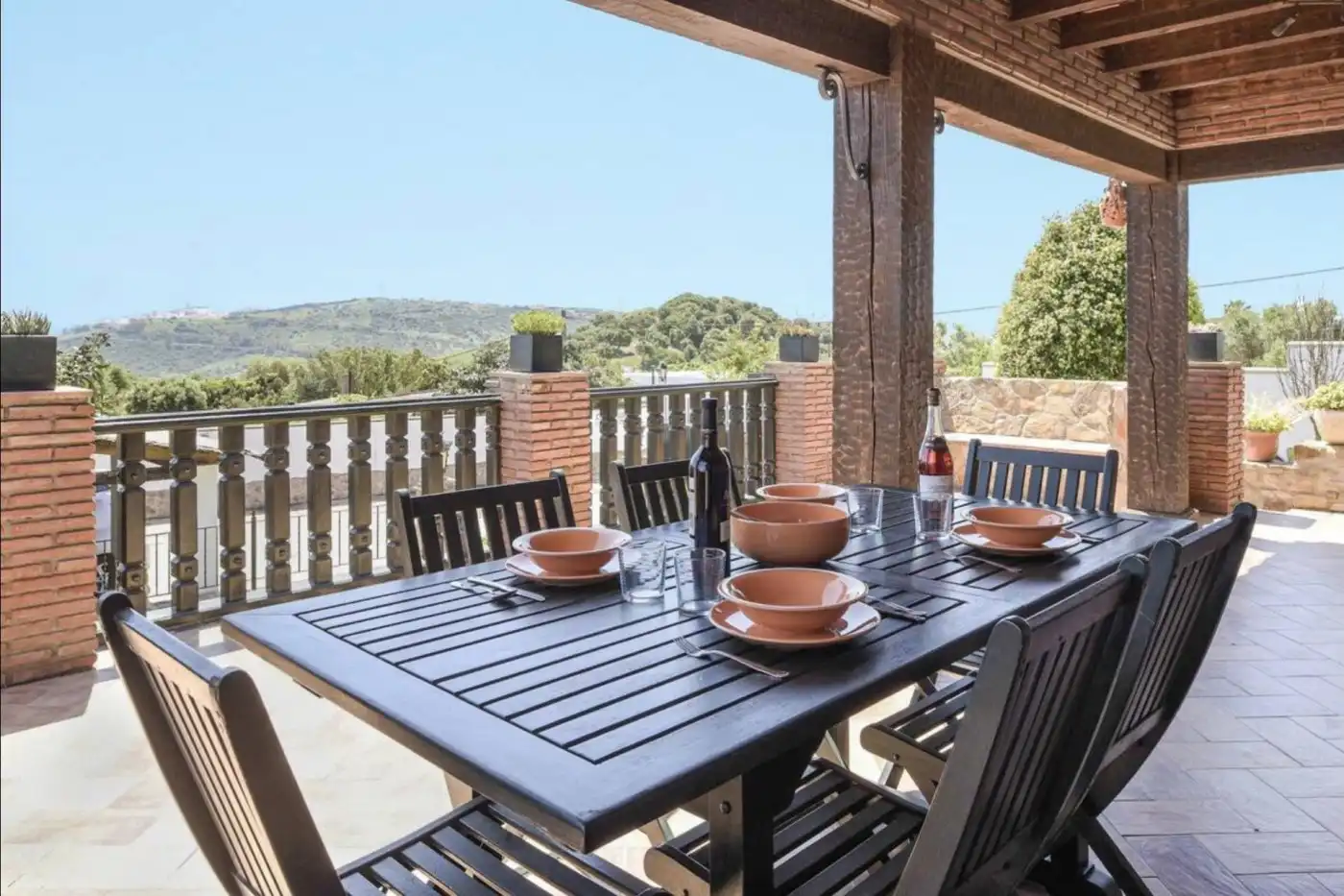 Terraza de Finca rústica en venta en Vejer de la Frontera con Aire acondicionado, Jardín privado y Terraza