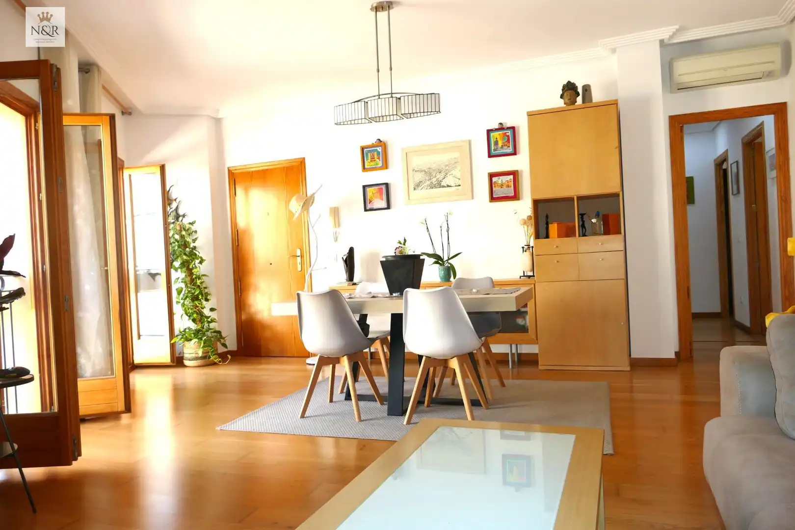 Dining room of Flat for sale in Alaró  with Air Conditioner, Parquet flooring and Furnished